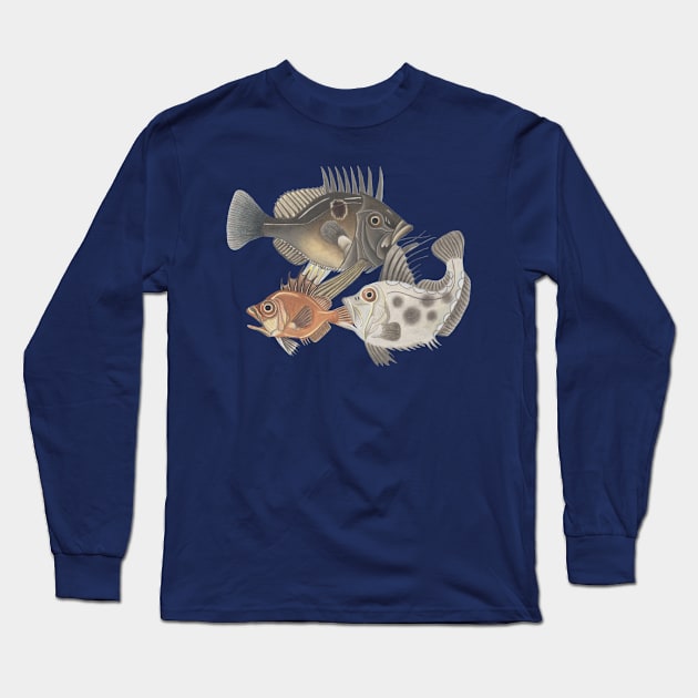 Fish Food Chain Long Sleeve T-Shirt by Platinumfrog